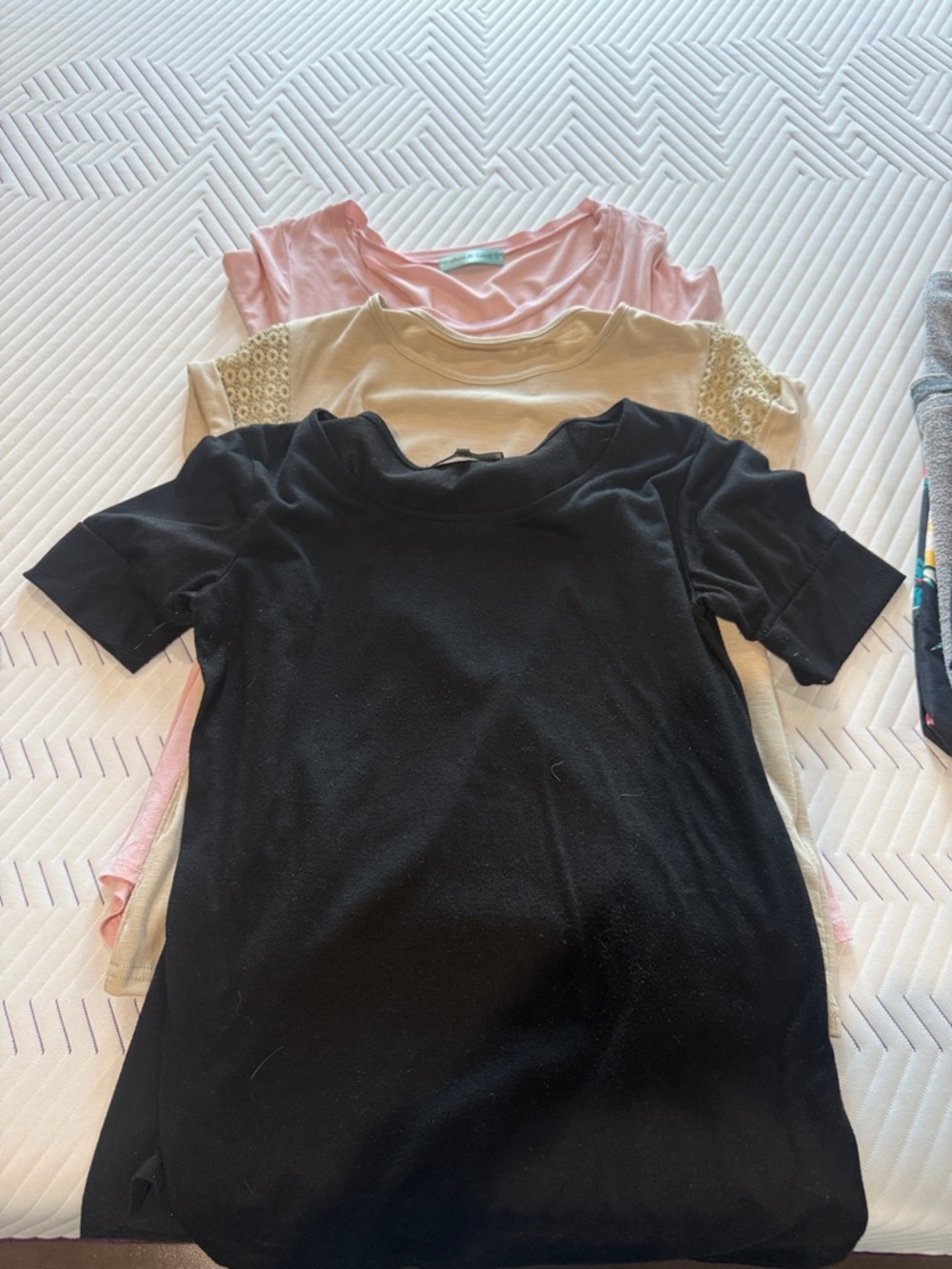 3-Pack Women's Tops - Black, Cream, Pink